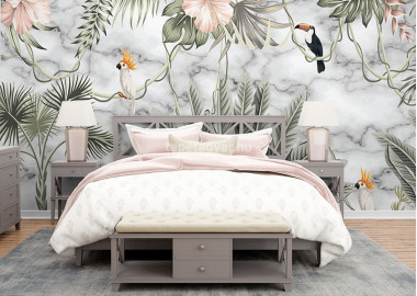 Design tapéta -Marble kakadu