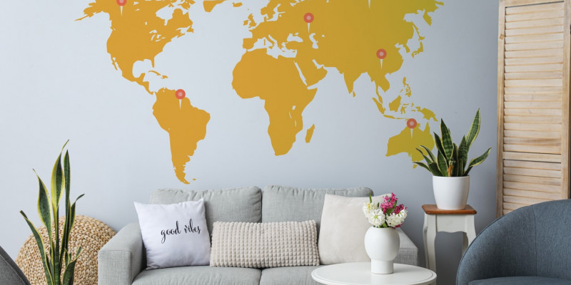Térkép tapéta: falak között a világ