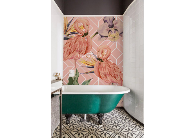 Design tapéta flamingo