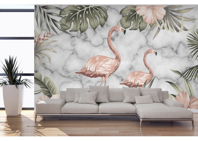 Design tapéta flamingo marble