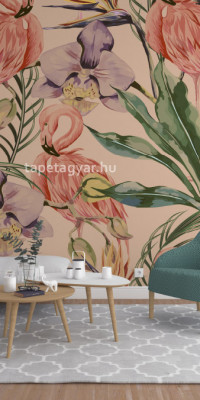 Design tapéta flamingo pink