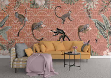 Design tapéta monkeys