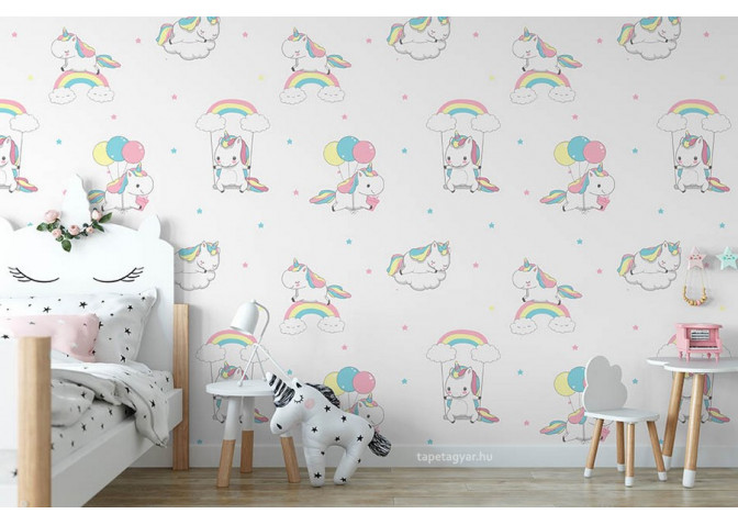 Gyerektapéta Unicorn girl room