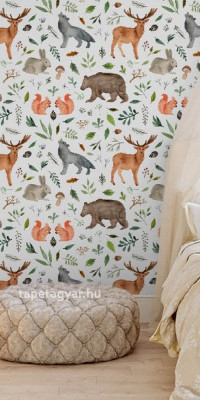 Gyerektapéta Watercolor animals