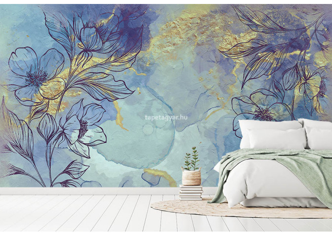 Design tapéta -Florals with creative art effect