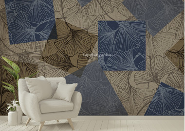Design tapéta -Geometric gingko