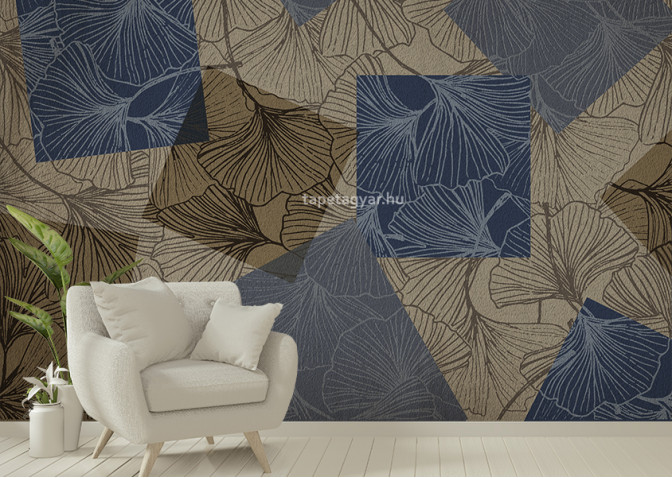 Design tapéta -Geometric gingko