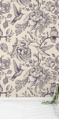Design tapéta Vintage birds