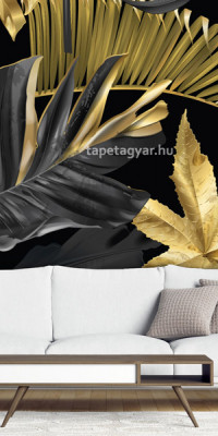 Design tapéta -Golden Black Palm