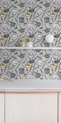 Konyhai mintás tapéta TKM072