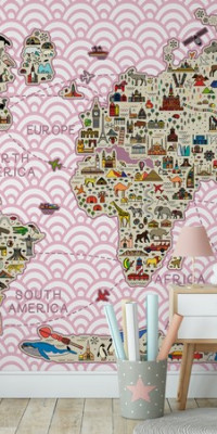 Térképes tapéták GYT004