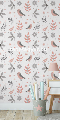 Gyerektapéta Floral Pattern