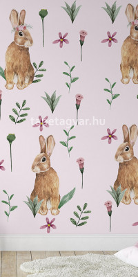 Gyerektapéta Flower Rabbit